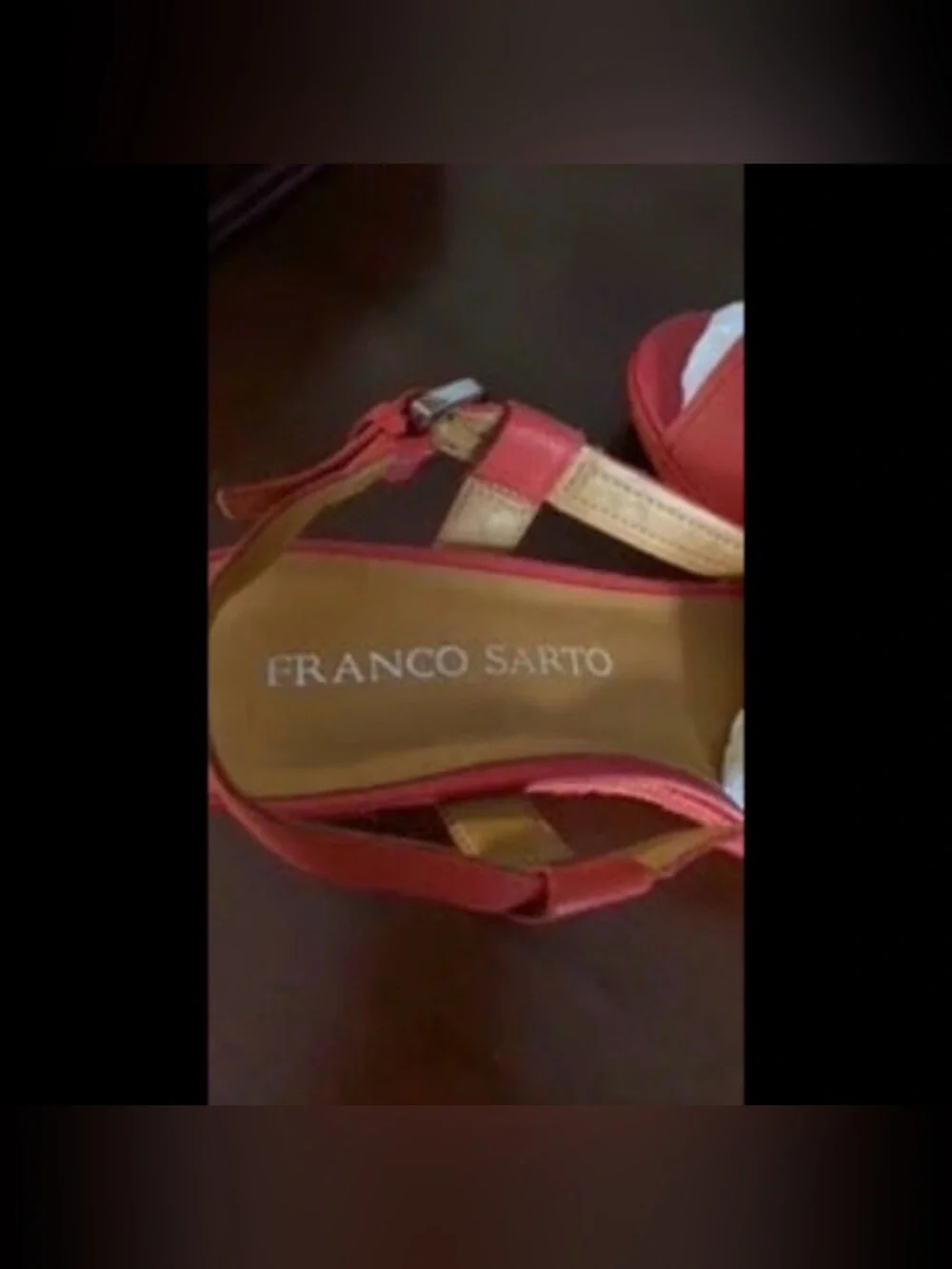 Franco Sarto Red Leather Espadrille Sandals | Size 7 1/2